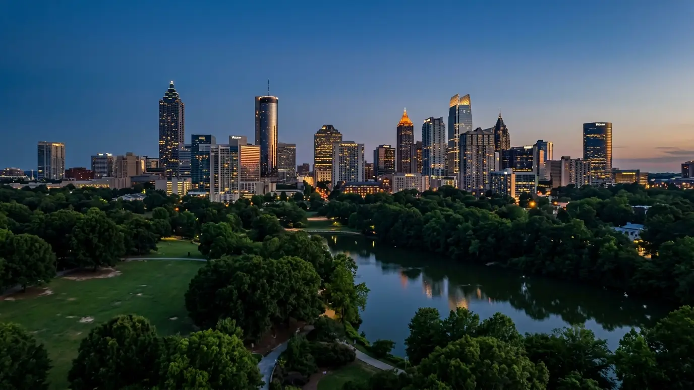 SEO in Atlanta, GA The Atlanta skyline and neighborhoods