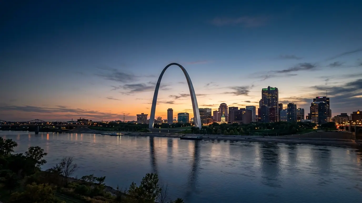 SEO in St. Louis, MO The St. Louis skyline and neighborhoods